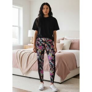 Ft Mrino Multicolor Work Out Leggings w/mesh Inserts Side&Back NWT S/M